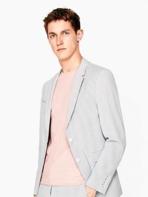 Standard Style Light Gray Men's Corporate Suit